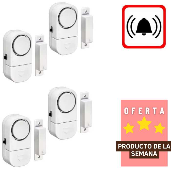 Seguridad Hogar™ Alarma para Puertas y Ventanas (4 unidades)