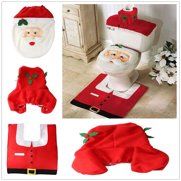 Set de Baño Decoración Navideña - Viejito Pascuero🎅