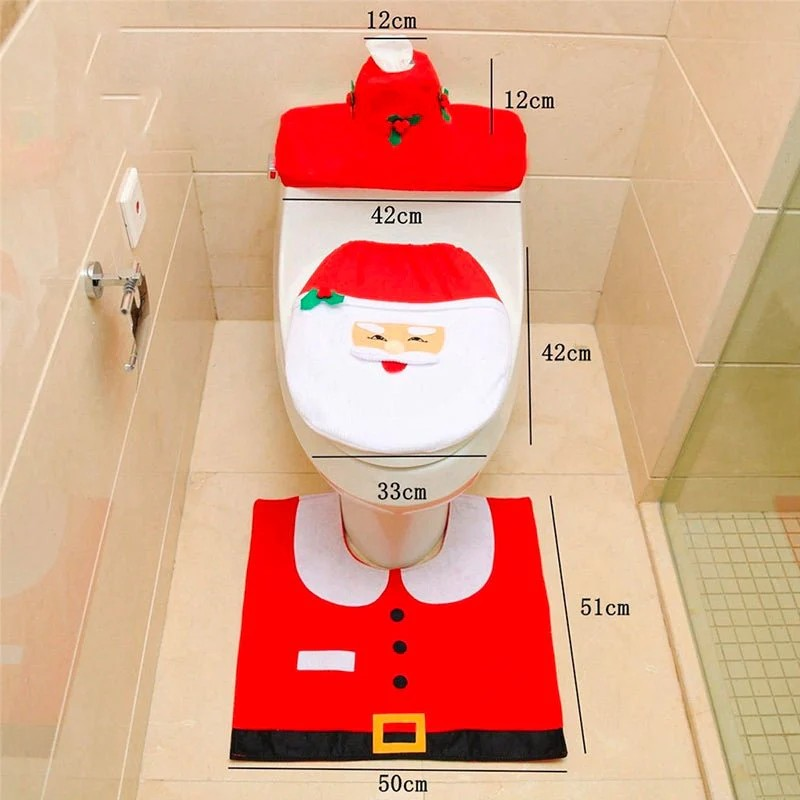 Set de Baño Decoración Navideña - Viejito Pascuero🎅